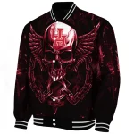 houston cougars skull bite red black varsity jacket best selling