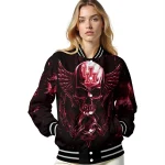 houston cougars skull bite red black varsity jacket best selling
