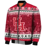 houston cougars snowy pines red bomber jacket best selling