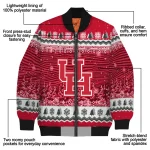 houston cougars snowy pines red bomber jacket best selling