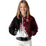 houston cougars torn texture print red black varsity jacket best selling