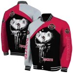houston rockets edgy mask red black varsity jacket best selling