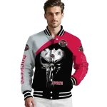 houston rockets edgy mask red black varsity jacket best selling
