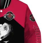 houston rockets edgy mask red black varsity jacket best selling