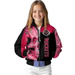 houston rockets fire skull red black bomber jacket best selling