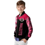 houston rockets fire skull red black bomber jacket best selling