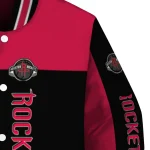 houston rockets intricate skull red black varsity jacket best selling