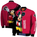 houston rockets mickey mouse red bomber jacket best selling