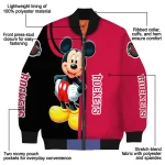 houston rockets mickey mouse red bomber jacket best selling