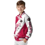 houston rockets ripped bolt red white varsity jacket best selling