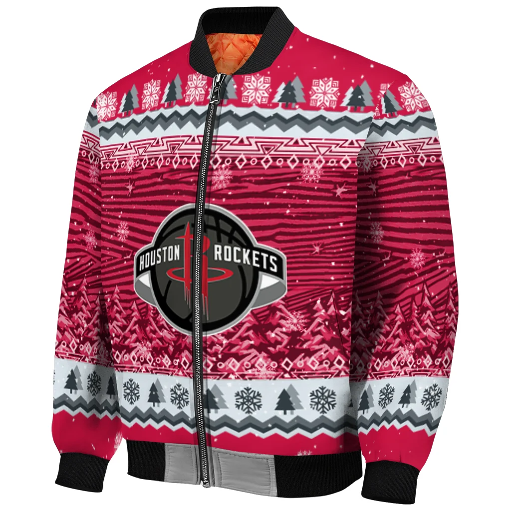 houston rockets snowy pines red bomber jacket fashion forward houston rockets snowy pines red bomber jacket fashion forward