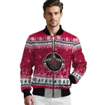 houston rockets snowy pines red bomber jacket best selling
