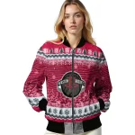 houston rockets snowy pines red bomber jacket best selling