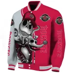 houston rockets spooky grin red varsity jacket best selling