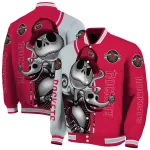 houston rockets spooky grin red varsity jacket best selling