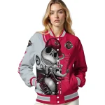 houston rockets spooky grin red varsity jacket best selling