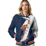 illinois fighting illini ripped bolt blue white varsity jacket best selling
