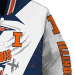 illinois fighting illini ripped bolt blue white varsity jacket best selling