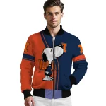 illinois fighting illini snoopy attitude blue bomber jacket best selling