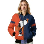 illinois fighting illini snoopy attitude blue bomber jacket best selling