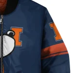 illinois fighting illini snoopy attitude blue bomber jacket best selling