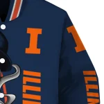 illinois fighting illini spooky grin blue varsity jacket best selling