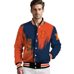 illinois fighting illini urban mark blue varsity jacket best selling