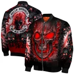 indiana hoosiers inferno skull red black bomber jacket best selling