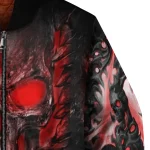 indiana hoosiers inferno skull red black bomber jacket best selling
