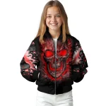 indiana hoosiers inferno skull red black bomber jacket best selling