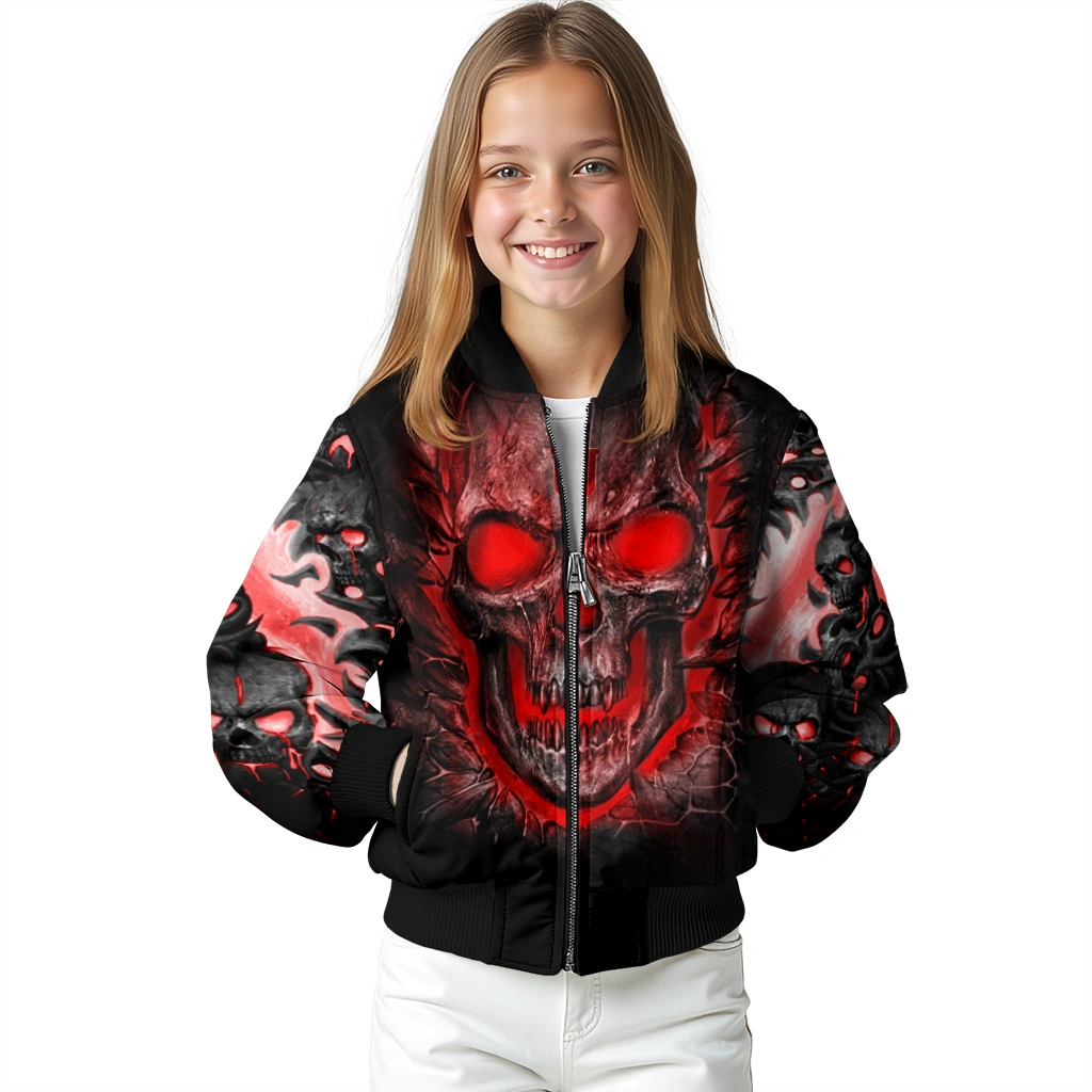 indiana hoosiers inferno skull red black bomber jacket top rated indiana hoosiers inferno skull red black bomber jacket top rated