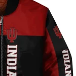indiana hoosiers intricate skull red black bomber jacket best selling