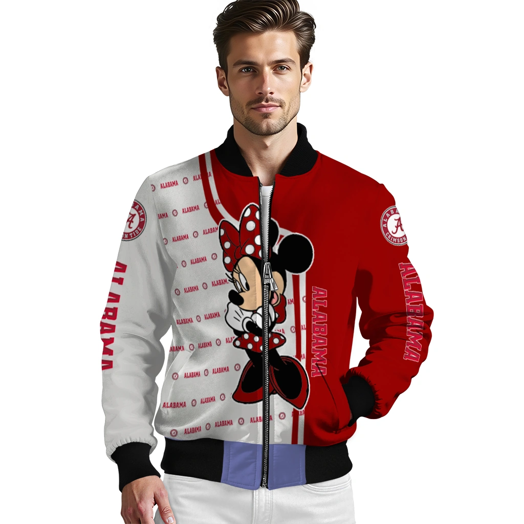 indiana hoosiers minnie mouse red bomber jacket high quality indiana hoosiers minnie mouse red bomber jacket high quality