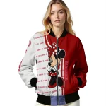 indiana hoosiers minnie mouse red bomber jacket best selling