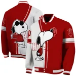 indiana hoosiers snoopy attitude red varsity jacket best selling
