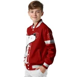 indiana hoosiers snoopy attitude red varsity jacket best selling