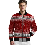 indiana hoosiers snowy pines red bomber jacket best selling