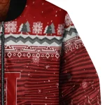 indiana hoosiers snowy pines red bomber jacket best selling