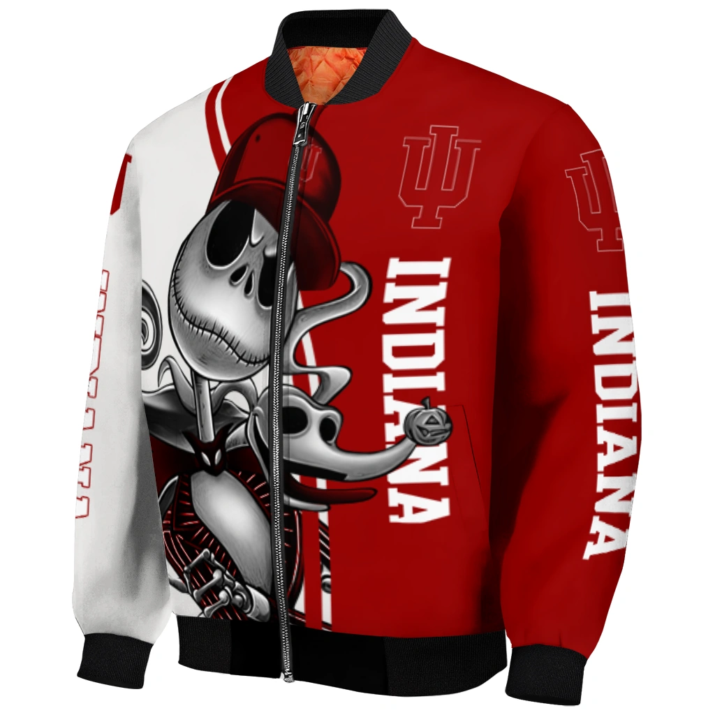 indiana hoosiers spooky grin red bomber jacket fashion forward indiana hoosiers spooky grin red bomber jacket fashion forward