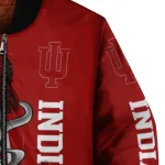 indiana hoosiers spooky grin red bomber jacket best selling