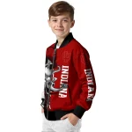 indiana hoosiers spooky grin red bomber jacket best selling