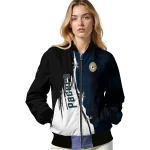 indiana pacers edgy scratch effect blue black bomber jacket best selling
