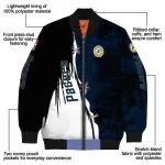 indiana pacers edgy scratch effect blue black bomber jacket best selling