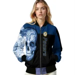 indiana pacers intricate skull blue black bomber jacket best selling