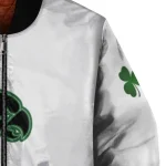 iowa hawkeyes clovers pattern white green bomber jacket best selling