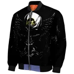 iowa hawkeyes skull bite black bomber jacket best selling