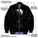 iowa hawkeyes skull bite black bomber jacket best selling