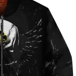 iowa hawkeyes skull bite black bomber jacket best selling