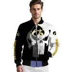 iowa hawkeyes skull outline black white bomber jacket best selling