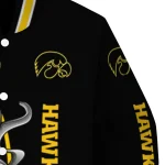 iowa hawkeyes spooky grin black varsity jacket best selling